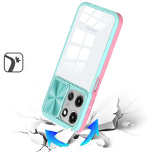 For Moto G Stylus 2025 Case Rear Lens Sliding Cover Rugged Cover +Tempered Glass