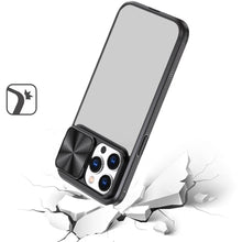 For iPhone 12 Pro Max Case Rear Lens Slider Cover Rugged Hybrid + Tempered Glass