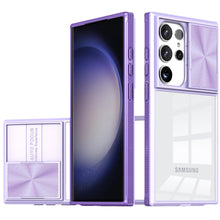For Samsung Galaxy S24 Ultra Case Rear Lens Sliding Cover Rugged Clear Back