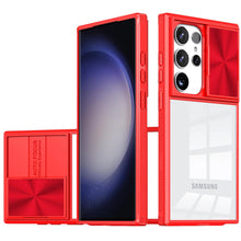 For Samsung Galaxy S24 Ultra Case Rear Lens Sliding Cover Rugged Clear Back