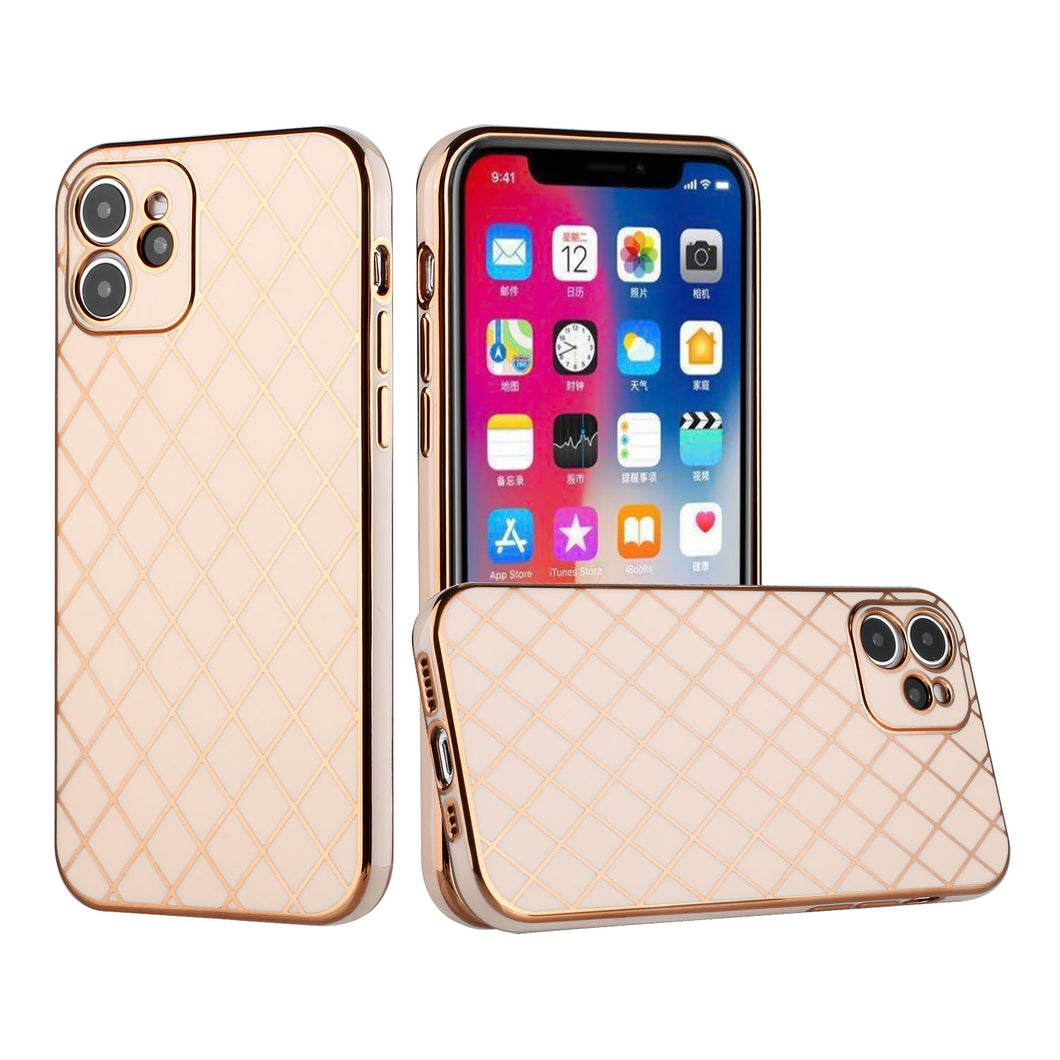 For iPhone 13 PRO Case Electroplated Diamond Wrap Pattern Fashion Phone Cover