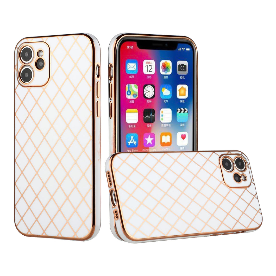 For iPhone 13 PRO Case Electroplated Diamond Wrap Pattern Fashion Phone Cover