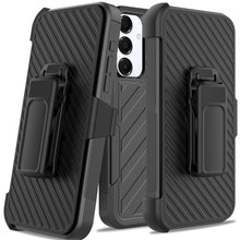 For Samsung A26 5G Case Heavy-Duty Holster Combo Lined Cover + Tempered Glass