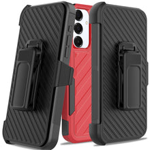 For Samsung A26 5G Case Heavy-Duty Holster Combo Lined Cover + Tempered Glass