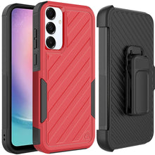 For Samsung A26 5G Case Heavy-Duty Holster Combo Lined Cover + Tempered Glass