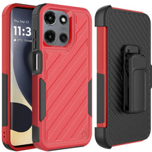 For Motorola Edge 2025 Case and Heavy-Duty Holster Lined Phone Cover Combo