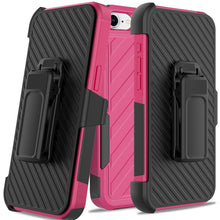 For iPhone 16e Case Heavy-Duty Holster Combo Lined Phone Cover + Tempered Glass
