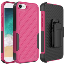 For iPhone 16e Case Heavy-Duty Holster Combo Lined Phone Cover + Tempered Glass
