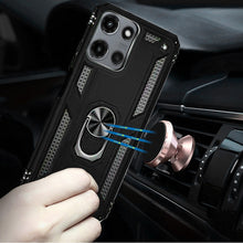 For Moto G Stylus 2025 Case Magnetic Ringstand w/ Holster Clip + Tempered Glass