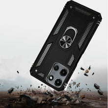 For Moto G Stylus 2025 Case Magnetic Ringstand w/ Holster Clip + Tempered Glass