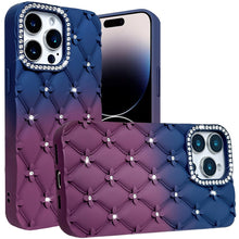 For iPhone 14 PRO MAX 6.7 in. Case Bling Diamond Pattern Thick Silicone Cover