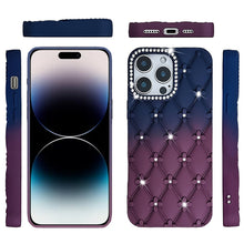 For iPhone 14 PRO MAX 6.7 in. Case Bling Diamond Pattern Thick Silicone Cover