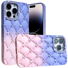 For iPhone 14 PRO MAX 6.7 in. Case Bling Diamond Pattern Thick Silicone Cover