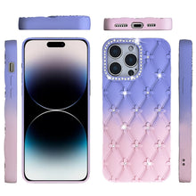 For iPhone 14 PRO MAX 6.7 in. Case Bling Diamond Pattern Thick Silicone Cover