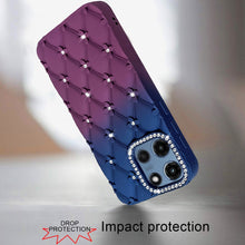 For Moto G 2025 Case Bling Diamond Pattern Padded Phone Cover + Tempered Glass