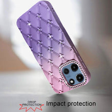 For Moto G 2025 Case Bling Diamond Pattern Padded Phone Cover + Tempered Glass