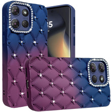 For Motorola Edge 2025 Case Bling Diamond Pattern Padded Design Phone Cover