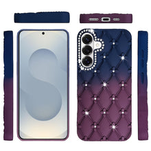 For Samsung S26 6.3" Case Bling Diamond Pattern Padded Cover + Tempered Glass