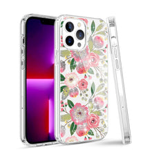 For iPhone 14 PRO Case Beautiful Laser Clear Glitter Design Hybrid Phone Cover