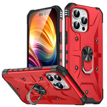 For iPhone 15 Pro Max Case Rugged Magnetic Ring Stand + 2 Screen Protectors