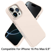 For iPhone 16 PRO MAX Case Premium Soft Rubber Silicone Cover + Tempered Glass