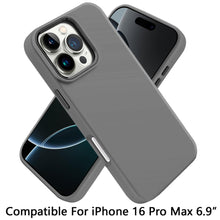 For iPhone 16 PRO MAX Case Premium Soft Rubber Silicone Cover + Tempered Glass