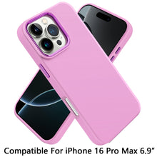 For iPhone 16 PRO MAX Case Premium Soft Rubber Silicone Cover + Tempered Glass