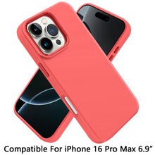 For iPhone 16 PRO MAX Case Premium Soft Rubber Silicone Cover + Tempered Glass