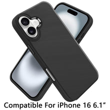 For iPhone 16 6.1inch Case Premium Soft Rubber Silicone Cover + Tempered Glass