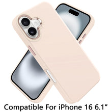 For iPhone 16 6.1inch Case Premium Soft Rubber Silicone Cover + Tempered Glass