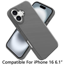 For iPhone 16 6.1inch Case Premium Soft Rubber Silicone Cover + Tempered Glass