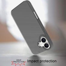 For iPhone 16 6.1inch Case Premium Soft Rubber Silicone Cover + Tempered Glass