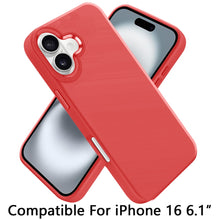 For iPhone 16 6.1inch Case Premium Soft Rubber Silicone Cover + Tempered Glass