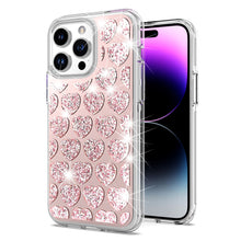 For iPhone 15 Pro Max Case Shimmering Bling Hybrid Cover + 2 Screen Protectors