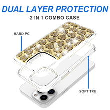 For iPhone 15 Pro Max Case Shimmering Bling Hybrid Cover + 2 Screen Protectors