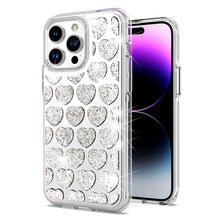 For iPhone 15 PRO Case Shimmering Bling Hybrid Phone Cover + 2 Tempered Glass