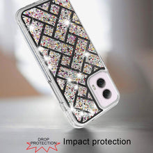 For Moto G 5G (2024) Case Dual Layer Shimmering Bling Hybrid + Tempered Glass