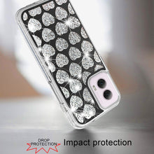 For Moto G 5G (2024) Case Dual Layer Shimmering Bling Hybrid + Tempered Glass