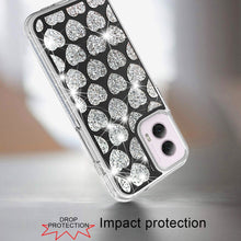 For Moto G Stylus 5G 2024 Case Dual Layer Shimmer Bling Hybrid + Tempered Glass