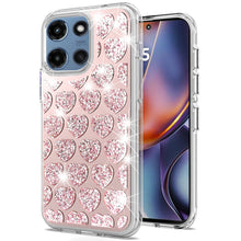 For Moto G 2025 Case Cute Shimmering Bling Hybrid Phone Cover + Tempered Glass