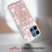 For Moto G 2025 Case Cute Shimmering Bling Hybrid Phone Cover + Tempered Glass