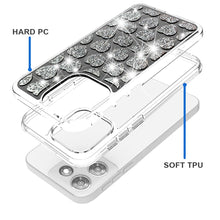 For Moto G Stylus 2025 Case Dual Layer Shimmering Bling Hybrid + Tempered Glass