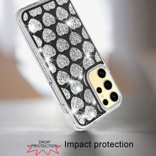 For Samsung S25 Ultra Case Shimmering Bling Hybrid Phone Cover + Tempered Glass