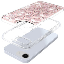 For iPhone 16e Case Shimmering Bling Hybrid Phone Cover + Tempered Glass