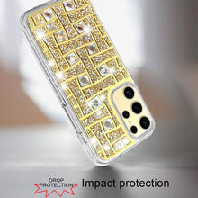 For Samsung Galaxy S24 Case Dual Layer Shimmering Bling Hybrid Phone Cover