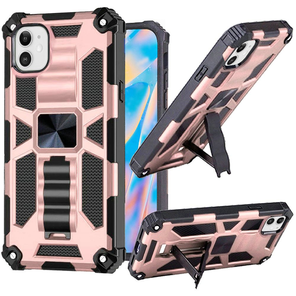 For iPhone 14 Case Machine Magnetic Shockproof Kickstand Hybrid Phone Cover