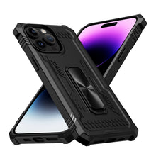 For iPhone 15 Pro Max Case Shockproof Hybrid Pull-Out Stand +2 Screen Protectors