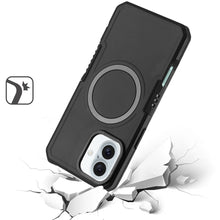 For iPhone 16 Plus 6.7in Case Magnetic Circle Ring Rugged Grip + Tempered Glass