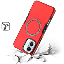 For iPhone 16 Plus 6.7in Case Magnetic Circle Ring Rugged Grip + Tempered Glass