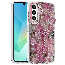 For Samsung A16 5G Case Roses Arrangement 3D Bling Phone Cover + Tempered Glass